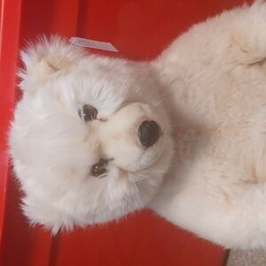 Tony Toys 18" Realistic Polar Bear Sitting Stuffed Animal Plush Toy